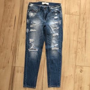 Hollister Distressed Straight Leg Jeans